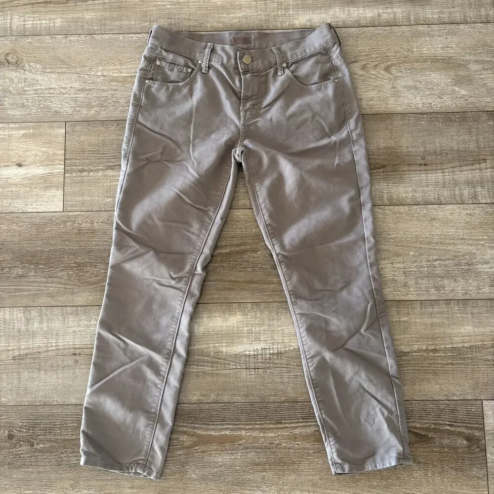 MOTHER Jeans | Size 25 (Actual 28) Grey Skinny, Not Skinny Cropped Stretch Denim